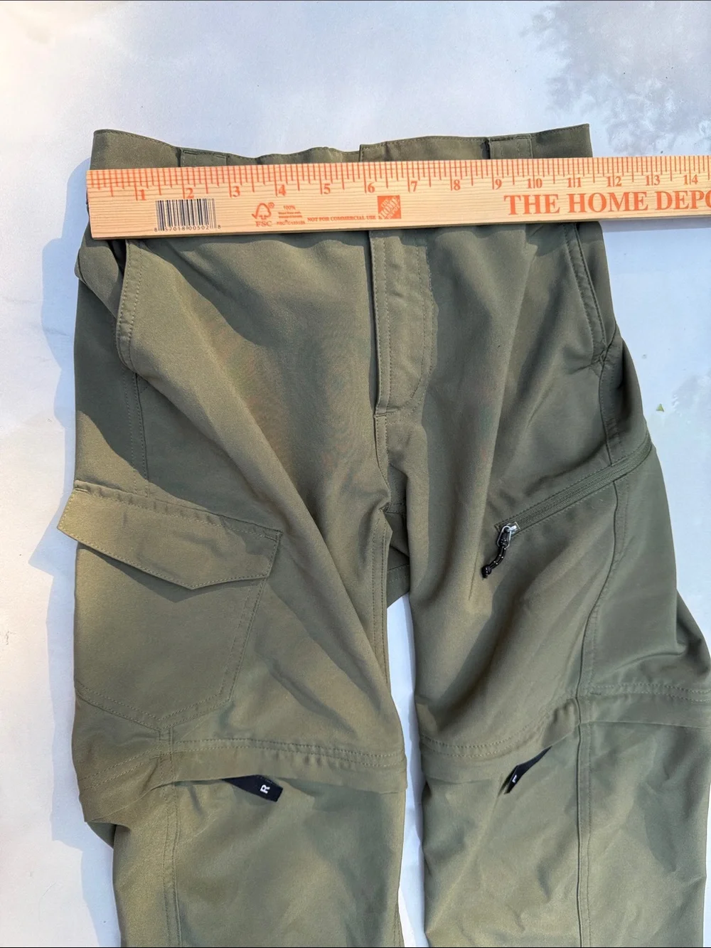 Youth Olive Convertible Cargo Pants - Lightweight Outdoor Trousers